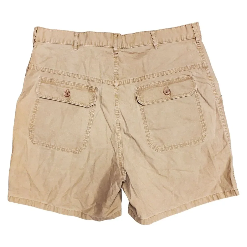 Vintage BANANA REPUBLIC Shorts Mens 46 Beige Cargo Utility Pockets Retro Casual